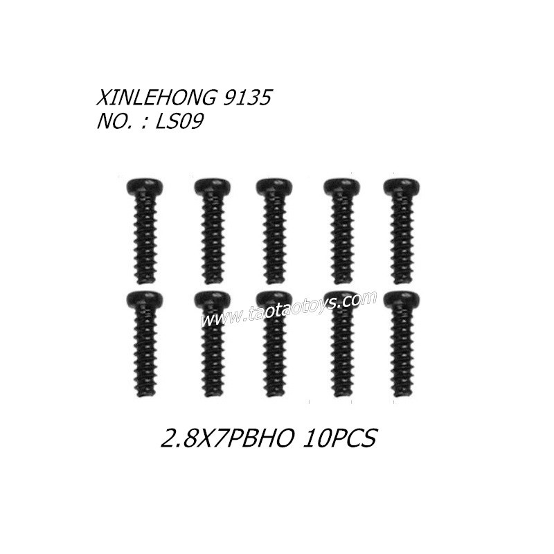 XINLEHONG 9135 Original Parts Round Headed Screw 2.8X7PBHO 10PCS LS09