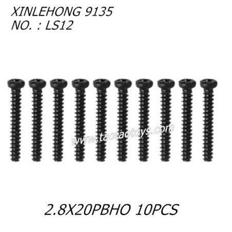 XINLEHONG 9135 Original Parts Round Headed Screw 2.8X20PBHO 10PCS LS12