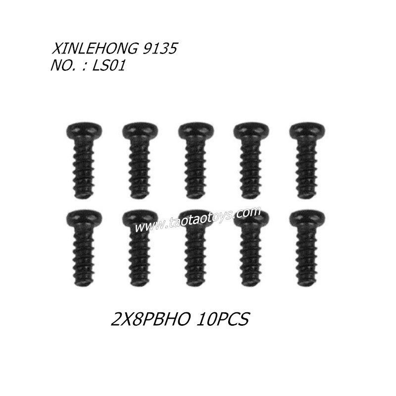 XINLEHONG 9135 Original Parts Round Headed Screw 2X8PBHO 10PCS LS01