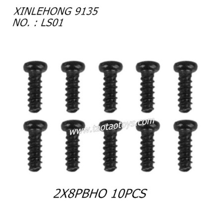 XINLEHONG 9135 Original Parts Round Headed Screw 2X8PBHO 10PCS LS01