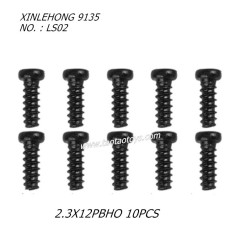 XINLEHONG 9135 Original Parts Round Headed Screw 2.3X12PBHO 10PCS LS02