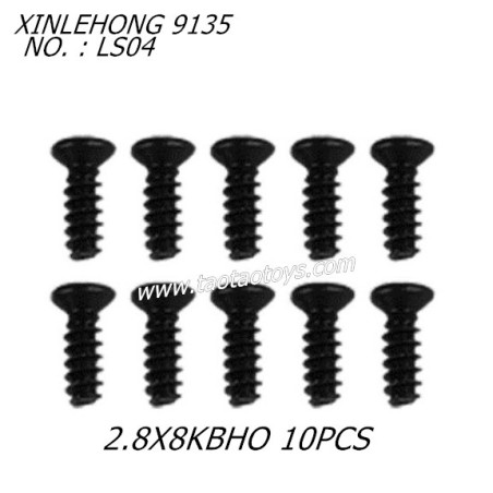 XINLEHONG 9135 Original Parts Countersunk Head Screw 2.8X8KBHO 10PCS LS04