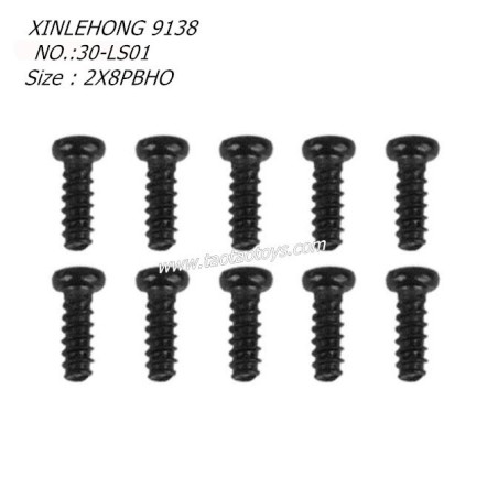 XINLEHONG 9138 Original Parts Round Headed Screw 2X8PBHO 10PCS 30-LS01