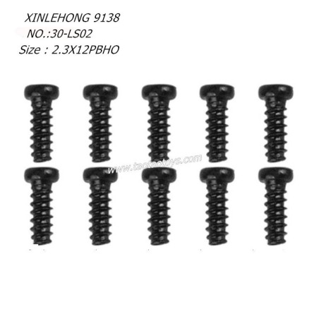 XINLEHONG 9138 Original Parts Round Headed Screw 2.3X12PBHO 10PCS 30-LS02