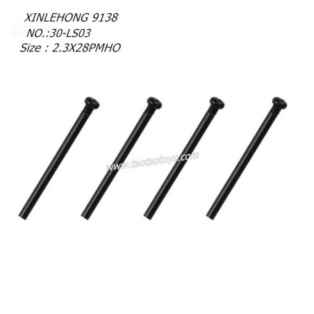 XINLEHONG 9138 Original Parts Round Headed Screw 2.3X28PMHO 4PCS 30-LS03