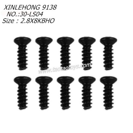 XINLEHONG 9138 Original Parts Countersunk Head Screw 2.8X8KBHO 10PCS 30-LS04