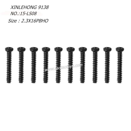 XINLEHONG 9138 Original Parts Round Headed Screw 2.3X16PBHO 10PCS 15-LS08