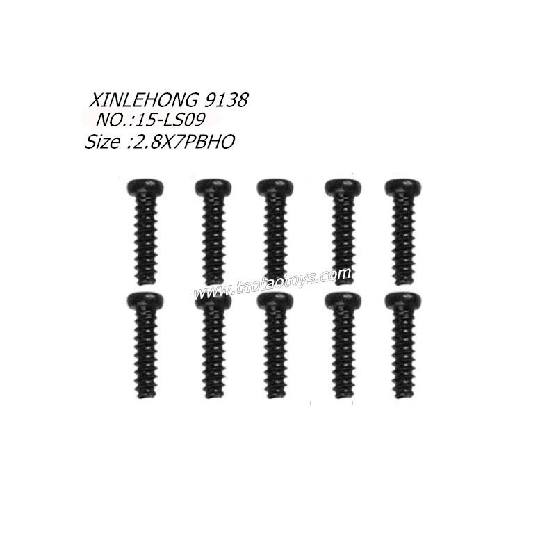 XINLEHONG 9138 Original Parts Round Headed Screw 2.8X7PBHO 10PCS 15-LS09