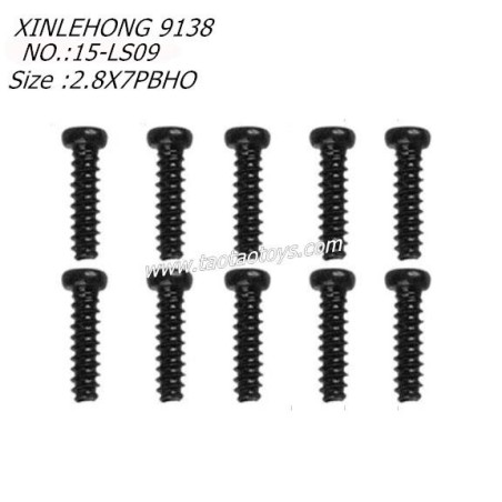 XINLEHONG 9138 Original Parts Round Headed Screw 2.8X7PBHO 10PCS 15-LS09