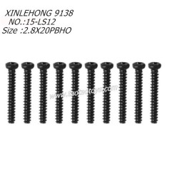 XINLEHONG TOYS 9138 Original Parts Round Headed Screw 2.8X20PBHO 10PCS 15-LS12