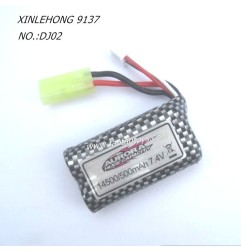XINLEHONG TOYS 9137 Parts Battery 7.4V 500mAh 30-DJ02 green-2