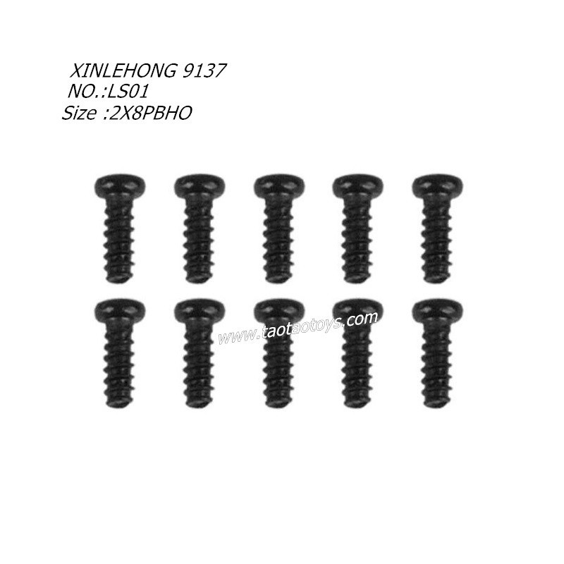 XINLEHONG 9137 Original Parts Round Headed Screw 2X8PBHO 10PCS 30-LS01
