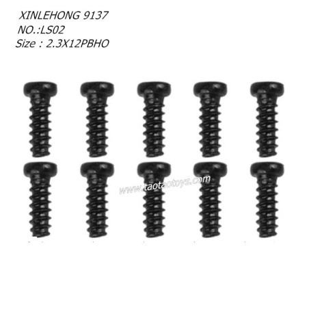 XINLEHONG 9137 Original Parts Round Headed Screw 2.3X12PBHO 10PCS 30-LS02