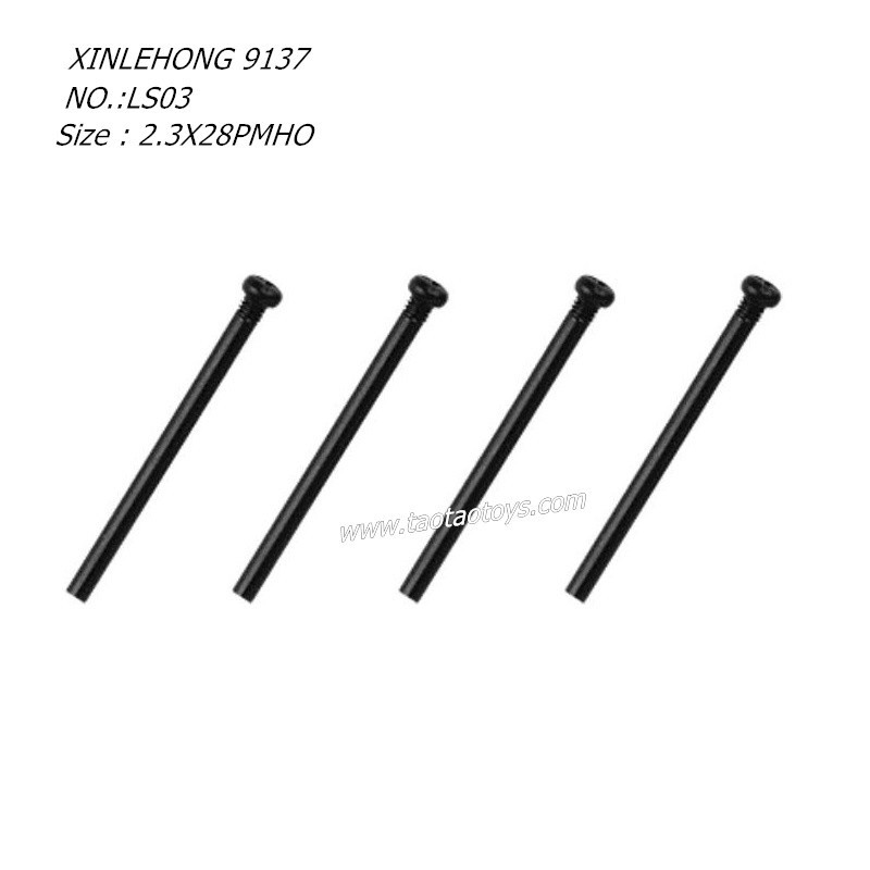 XINLEHONG 9137 Original Parts Round Headed Screw 2.3X28PMHO 4PCS 30-LS03