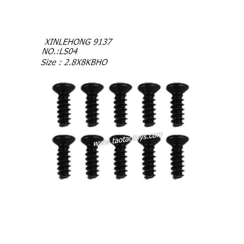 XINLEHONG 9137 Original Parts Countersunk Head Screw 2.8X8KBHO 10PCS 30-LS04