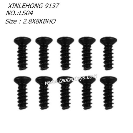 XINLEHONG 9137 Original Parts Countersunk Head Screw 2.8X8KBHO 10PCS 30-LS04
