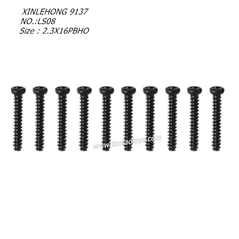 XINLEHONG 9137 Original Parts Round Headed Screw 2.3X16PBHO 10PCS 15-LS08