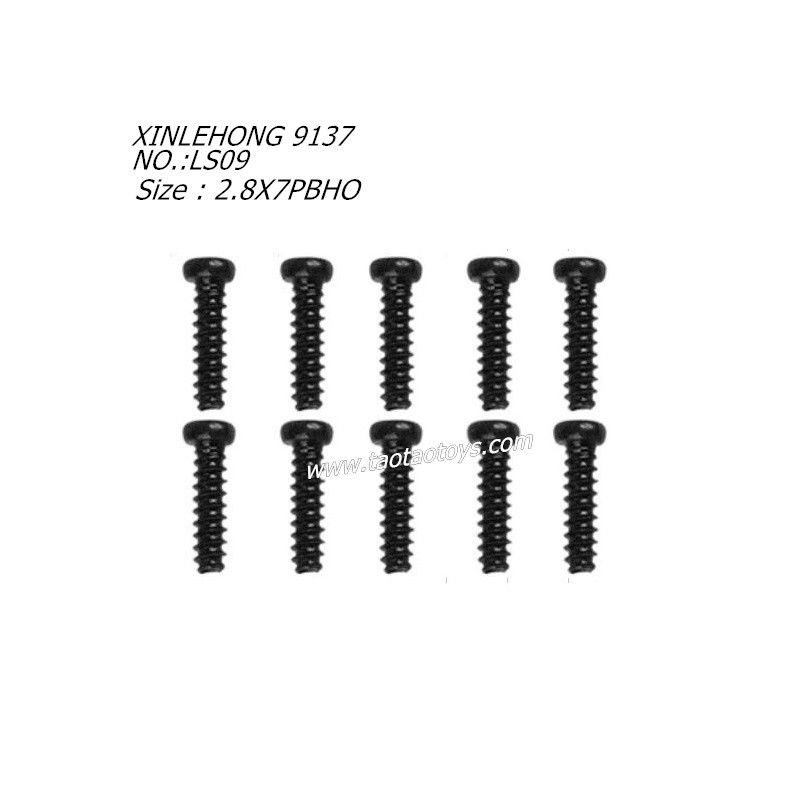 XINLEHONG 9137 Original Parts Round Headed Screw 2.8X7PBHO 10PCS 15-LS09