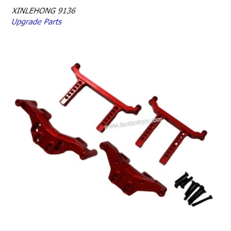 XINLEHONG 9136 Upgrade Parts Metal Front and Rear Car Shell Bracket Red-1