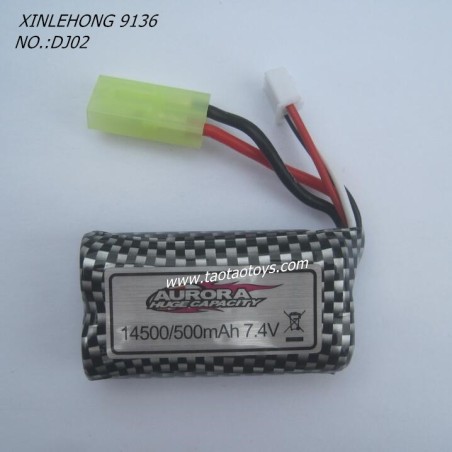 XINLEHONG 9136 Original Parts Battery 7.4V 500mAh 30-DJ02
