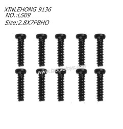 XINLEHONG TOYS 9136 Parts Round Headed Screw 2.8X7PBHO 10PCS 15-LS09
