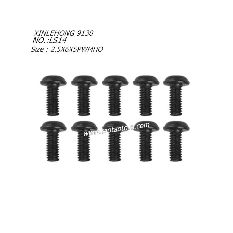 XINLEHONG 9130 Parts Round Headed Screw 2.5X6X5PWMHO 10PCS 15-LS14