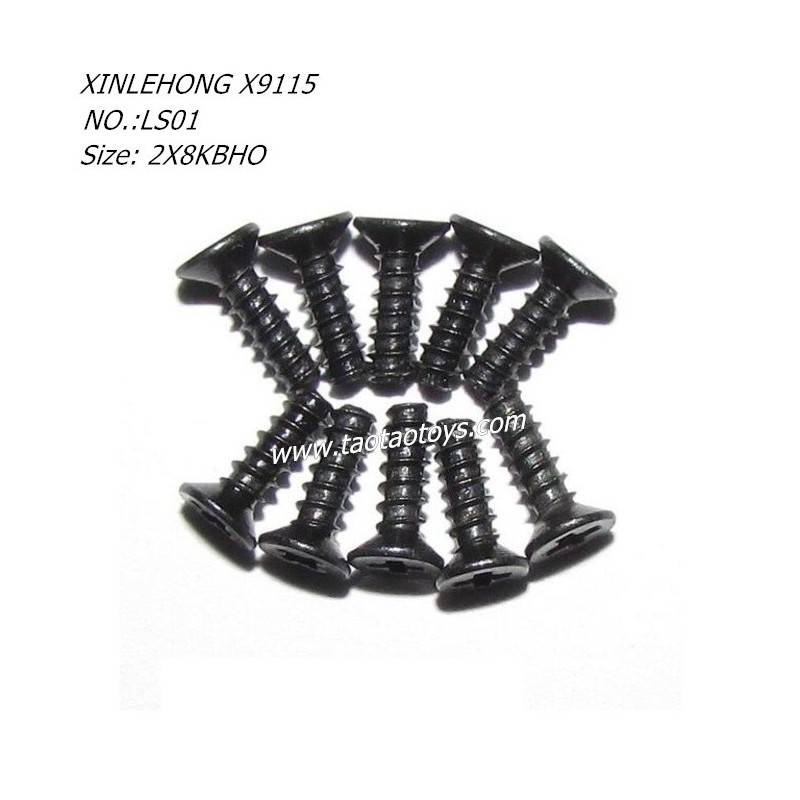 XINLEHONG X9115 RC CAR Parts Countersunk Head Screws 2X8KBHO 15-LS01