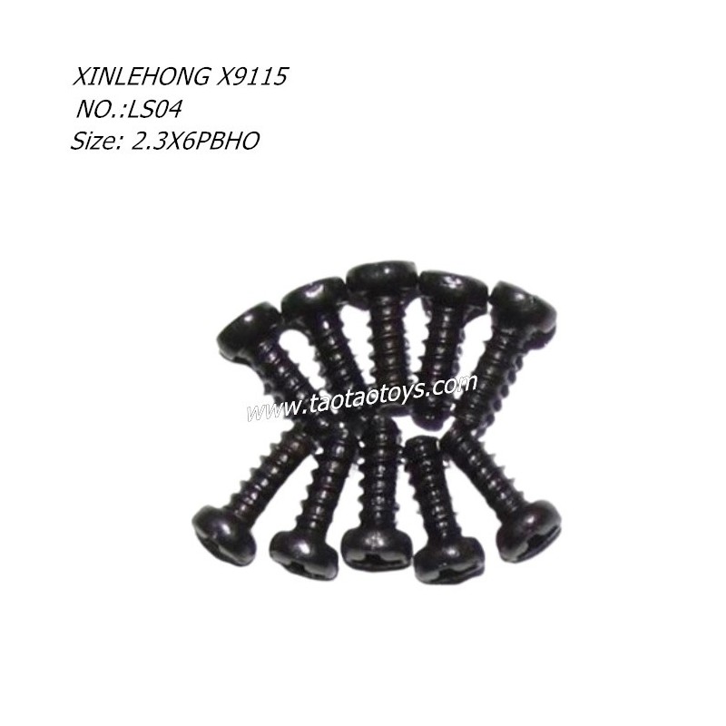 XINLEHONG X9115 RC CAR Parts Round Headed Screw 2.3X6PBHO 15-LS04