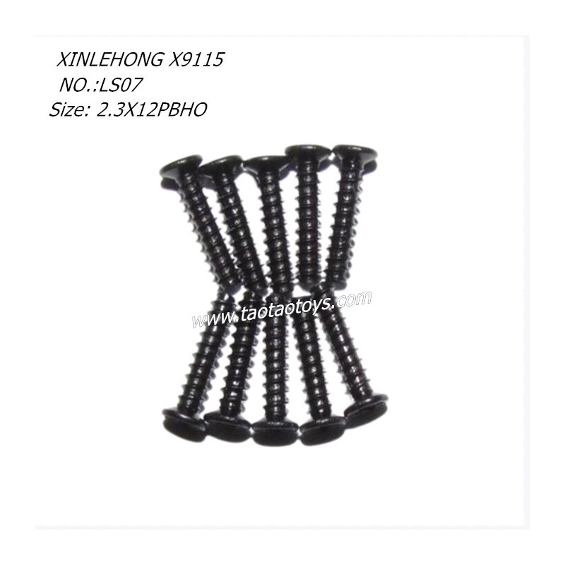 XINLEHONG X9115 RC CAR Parts Round Headed Screw 2.3X12PBHO 15-LS07