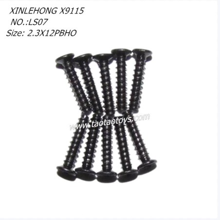 XINLEHONG X9115 RC CAR Parts Round Headed Screw 2.3X12PBHO 15-LS07