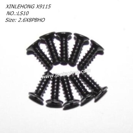 XINLEHONG X9115 Parts Countersunk Head Screw 2.6X8KBHO 15-LS10