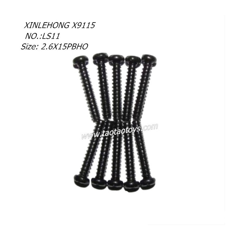 XINLEHONG X9115 Parts Round Headed Screw 2.6X15PBHO 15-LS11