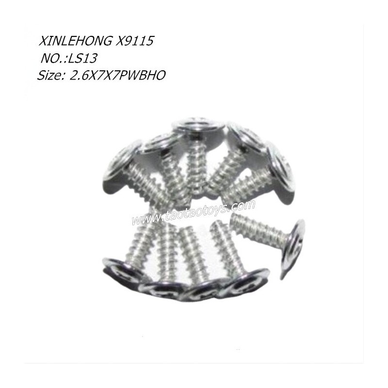 XINLEHONG X9115 Parts Round Headed Screw 2.6X7X7PWBHO 15-LS13
