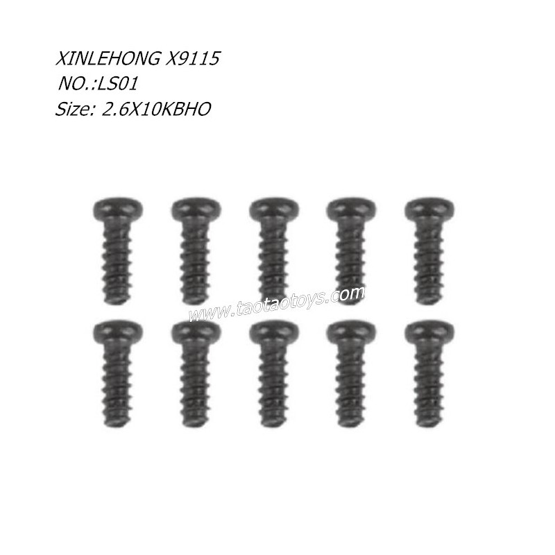 XINLEHONG X9115 Parts Round Headed Screw 2.6X10PBHO 25-LS01