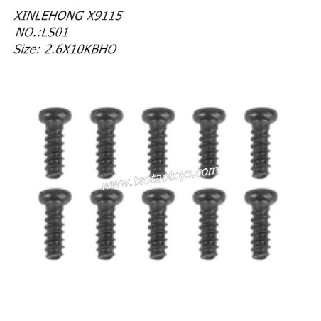 XINLEHONG X9115 Parts Round Headed Screw 2.6X10PBHO 25-LS01