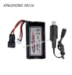 XINLEHONG TOYS X9116 Parts 7.4V 1500mAh Battery and Charger