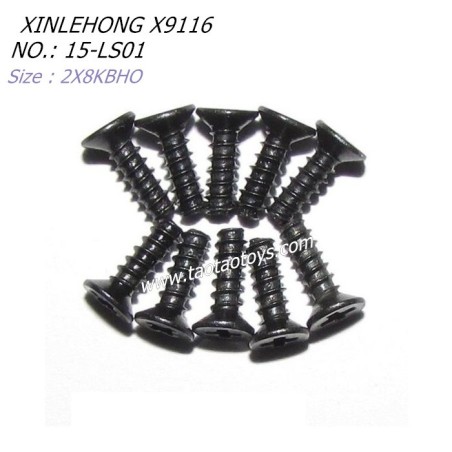 XINLEHONG TOYS X9116 Parts Countersunk Head Screws 2X8KBHO 15-LS01