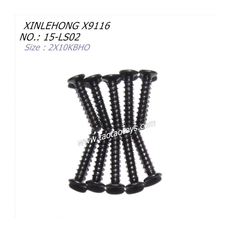 XINLEHONG TOYS X9116 Parts Countersunk Head Screws 2X10KBHO 15-LS02