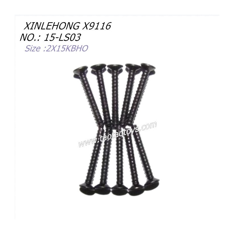 XINLEHONG TOYS X9116 Parts Countersunk Head Screws 2X15KBHO 15-LS03