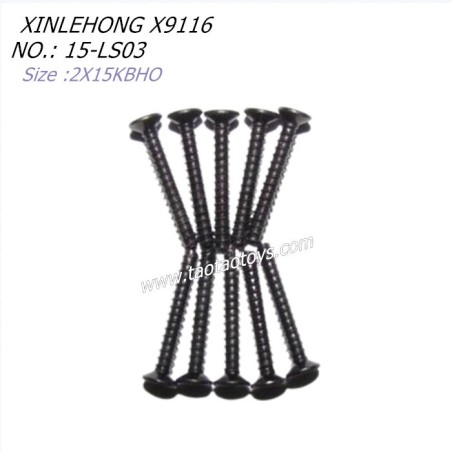 XINLEHONG TOYS X9116 Parts Countersunk Head Screws 2X15KBHO 15-LS03