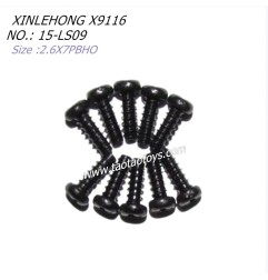 XINLEHONG TOYS X9116 Parts Round Headed Screw 2.6X7PBHO 15-LS09