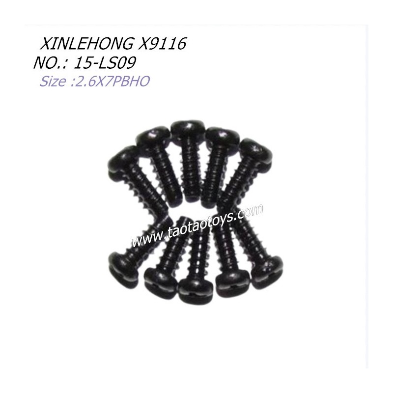 XINLEHONG TOYS X9116 Parts Round Headed Screw 2.6X7PBHO 15-LS09