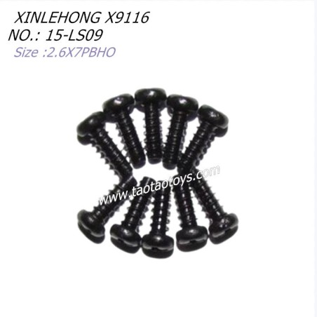 XINLEHONG TOYS X9116 Parts Round Headed Screw 2.6X7PBHO 15-LS09
