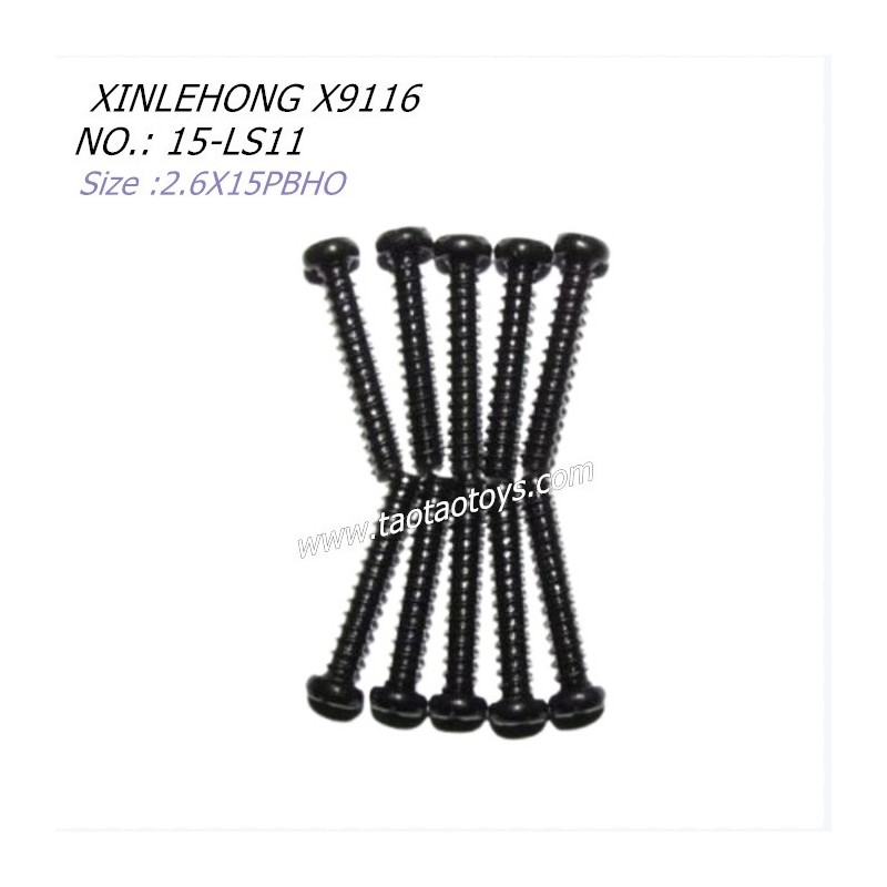 XINLEHONG TOYS X9116 Parts Round Headed Screw 2.6X15PBHO 15-LS11