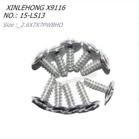 XINLEHONG TOYS X9116 Parts Round Headed Screw 2.6X7X7PWBHO 15-LS13