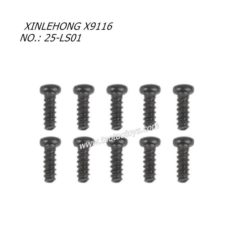 XINLEHONG TOYS X9116 Parts Round Headed Screw 2.6X10PBHO 25-LS01