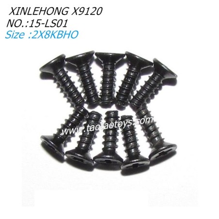XINLEHONG TOYS X9120 Parts Countersunk Head Screws 2X8KBHO 15-LS01