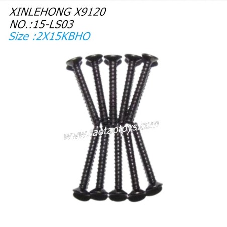 XINLEHONG TOYS X9120 Parts Countersunk Head Screws 2X15KBHO 15-LS03