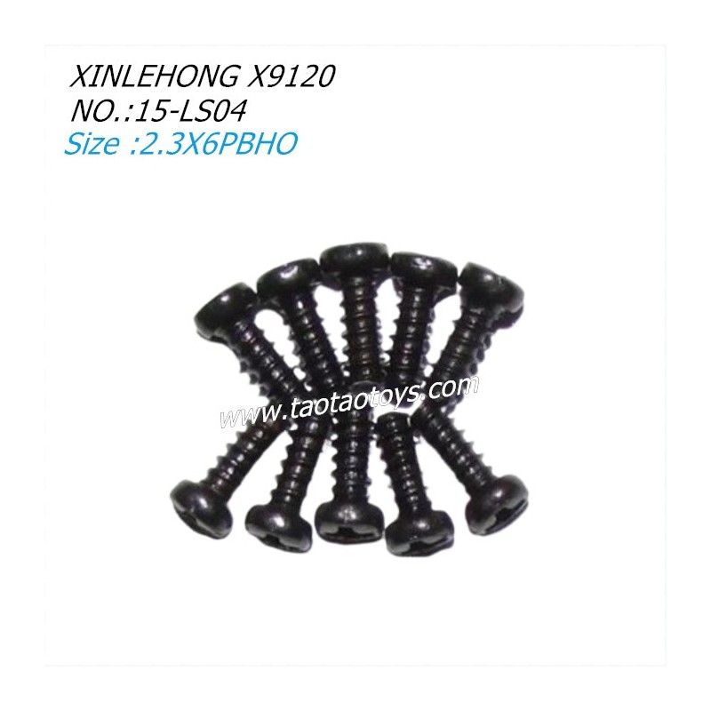 XINLEHONG TOYS X9120 Parts Round Headed Screw 2.3X6PBHO 15-LS04