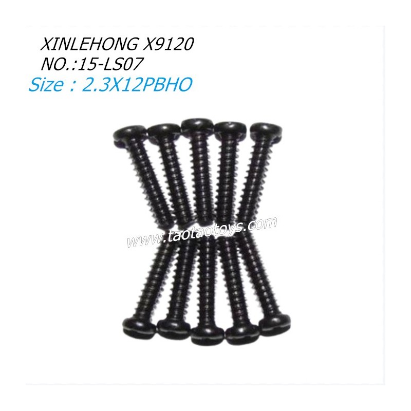 XINLEHONG TOYS X9120 Parts Round Headed Screw 2.3X12PBHO 15-LS07